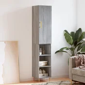 Vidaxl Visoka omara siva sonoma 34,5x34x180 cm inženirski les