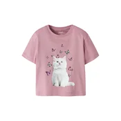 NAME IT Majica NMFVOTEA mauve/orhideja/bela