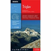 Zemljevid Triglav; Kranjska Gora - Martuljkova skupina - Bohinj, 1:25 000