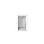 21U wall mounting cabinet 19 rack 600x600, glass door, mounted, 60kg, grey (RAL 7035)