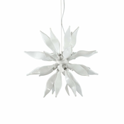 Ideal Lux - LED Lestenec na vrvici LEAVES 8xG9/3W/230V pr. 63 cm bela