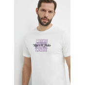 Pamucna majica Marc OPolo za muškarce, boja: bijela, s tiskom, 423201251076