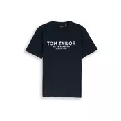 TOM TAILOR Majica  temno modra / bela