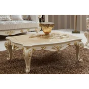 Casa Padrino luxury baroque coffee table cream/gold - Magnificent solid wood living room table in baroque style - Baroque style living room furniture - Luxury furniture in baroque style