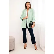 Elegant blazer with lapels light mint