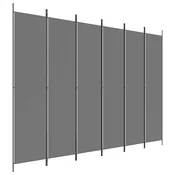 Vidaxl Paravan 6-delni antracit 300x220 cm blago