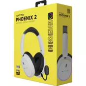 HATOR Phoenix 2 Brezžične Gaming Naglavne Slušalke, USB Type-C / USB Type-A, Bluetooth, Bele