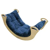 Skyline Zložljiva blazina Rocker mod.C, lesena Montessori XL, temno modra