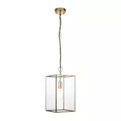 Endon 119141 - Luster na lancu HAMMOND 1xE27/10W/230V 21,5x21,5 cm mesing