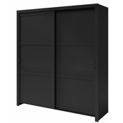 Garderobna omara z drsnimi vrati Frama 185 cm- črna