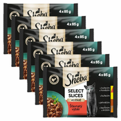 Sheba Select Slices vrečke Juicy Selection 6 x (4 x 85 g)