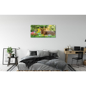 tulup.si Slika na akrilnem steklu Rabbit jajca travnik 120x60 cm 2 obešalnika