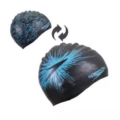 Dvostrana silikonska kapa za plivanje Speedo crno-plava