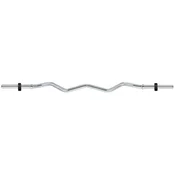Energetics CURLED BAR 120CM (30MM) CLIP, kriva palica za tegove, srebrna 410630