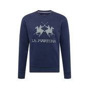 La Martina Sweater majica, mornarsko plava / siva