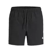 JACK & JONES Kratke kopalne hlače JPSTMAUI TROPIC  črna