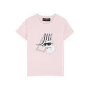 Karl Lagerfeld Kids Majica Z31157 S Roza Regular Fit