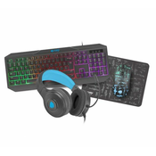 FURY THUNDERSTREAK 3.0, 4 in 1 Gaming Combo, RGB Keyboard (Antighosting, Spill Proof), Mouse (800-4000dpi, 6 buttons, Programmable, LED), Headphones, Mousepad (32 x 24 cm)