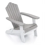 Costway Zložljiv Adirondack stol 88x77x95 cm sivi
