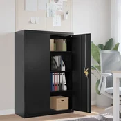 Vidaxl vidaXL Omara za dokumente črna 90x40x140 cm jeklo