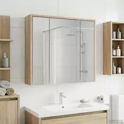 vidaXL Kopalniška ogledalna omara Sonoma hrast 63,5 x 16 x 62,5 cm