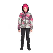 ICEPEAK Zunanja jakna KIRN  pastelno zelena / temno zelena / neonsko roza / vinsko rdeča