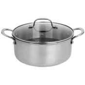 Zilan Lonec s steklenim pokrovom, 24 cm, trislojna posoda - ZLN9648