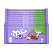 Milka Čokolada sa lešnicima, 80g, 10 komada