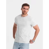 OMBRE Moška majica V1 OM-TSFP-0182 s celostranskim potiskom sive barve MDN124998 XL