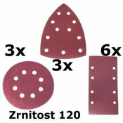 Asist Brusni papir P120 - komplet 12 kosov za AE3VK20DN