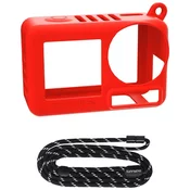 Ovitek Sunnylife silikonski ovitek OA5-BHT885-R z nastavljivim trakom za ACTION 5 PRO (rdeč)