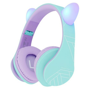 Djecje slušalice PowerLocus - P2, Ears, bežicne, zeleno/ljubicaste