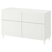 BESTA Komb.odlaganje s vratima/fiokama, bela/Smeviken/Kabbarp bela, 120x42x74 cm