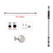 KMT Kuka za zavese sa elektropokrivkom (sjajni nikl finiš), 70-120cm
