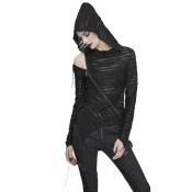 Ženska majica z dolgimi rokavi DEVIL FASHION - TT147