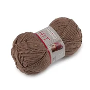 Pletena preja Hit z zavoji 50 g - (247) rjava