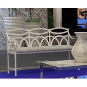 Casa Padrino luxury Art Nouveau wrought iron garden bench white/gray 150 cm