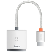 Baseus Lite Series HDMI to VGA adapter with audio (white)