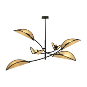 Lestenec na drogu LOTUS 6xE14/10W/230V črna/bež
