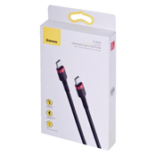 BASEUS Izdržljivi fleksibilni kabel USB-C PD 2.0 60W 20V 3A QC3.0 1M crno-crveni