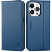 SHIELDON usnjena torbica za iPhone 15 Pro - kraljevsko modra