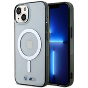 BMW iPhone 14 6.1 transparent hardcase Silver Ring MagSafe (BMHMP14SHCRS)