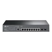 TP-Link LAN Switch TL-SG3210, 8x1Gb, 2xSFP, L2+/L3, Crni