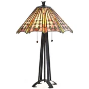 Casa Padrino luxury Tiffany table lamp multicolored A� 50 x H. 76 cm - Tiffany desk lamp - Living room decoration lamp - Desk decoration lamp - Luxury Tiffany lights