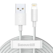 Baseus Simple Wisdom 2x kabel USB / Lightning PD 2.4A 1.5m, bijela (TZCALZJ-02)