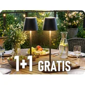 LED line Namizna svetilka TAZA 3,5W, 400lm, CCT, polnilna, črna, 1+1 gratis! [203853-II]