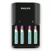 Philips - Punjac za baterije Philips MultiLife + 4x AAA 800 mAh