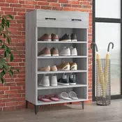 Vidaxl vidaXL Omarica za čevlje, siva, hrast sonoma, 60x35x105 cm