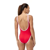 Speedo solid scoop 1 piece red/white l - uk36