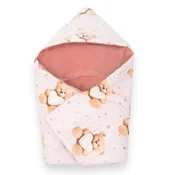 Topla odeja za avtosedež New Baby Love Teddy Bear pink